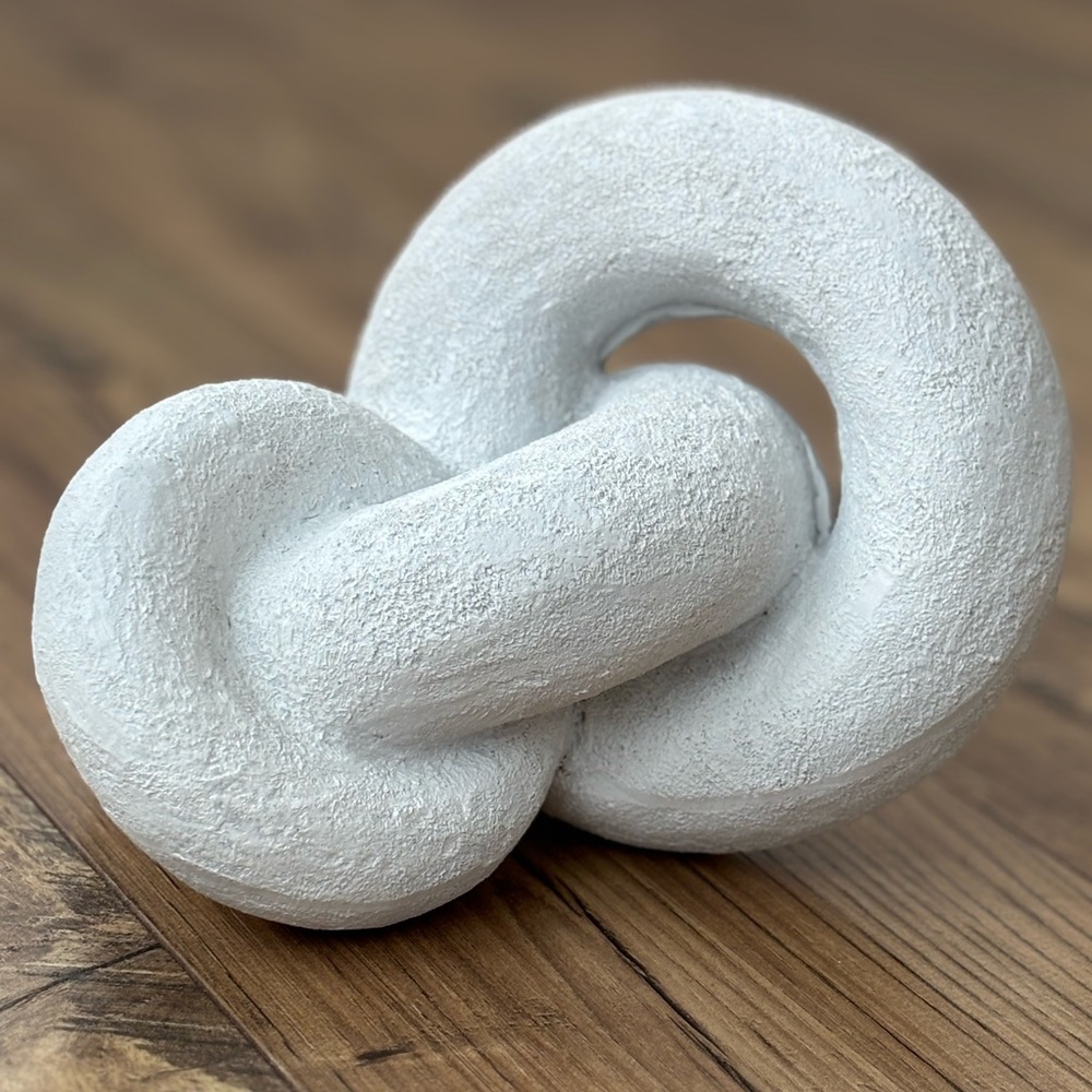 Modern White Ceramic Knot Decor